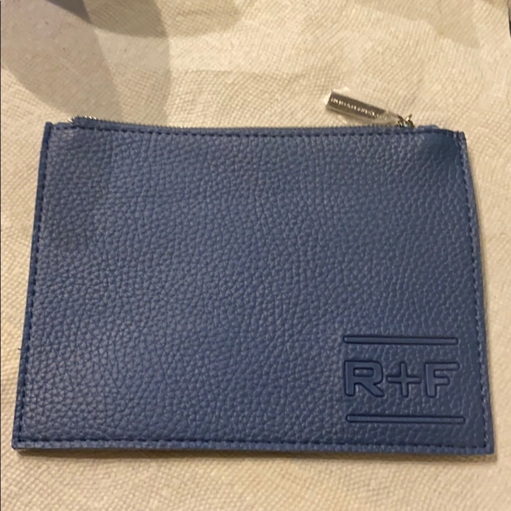 Brand New R+F leather zip pouch